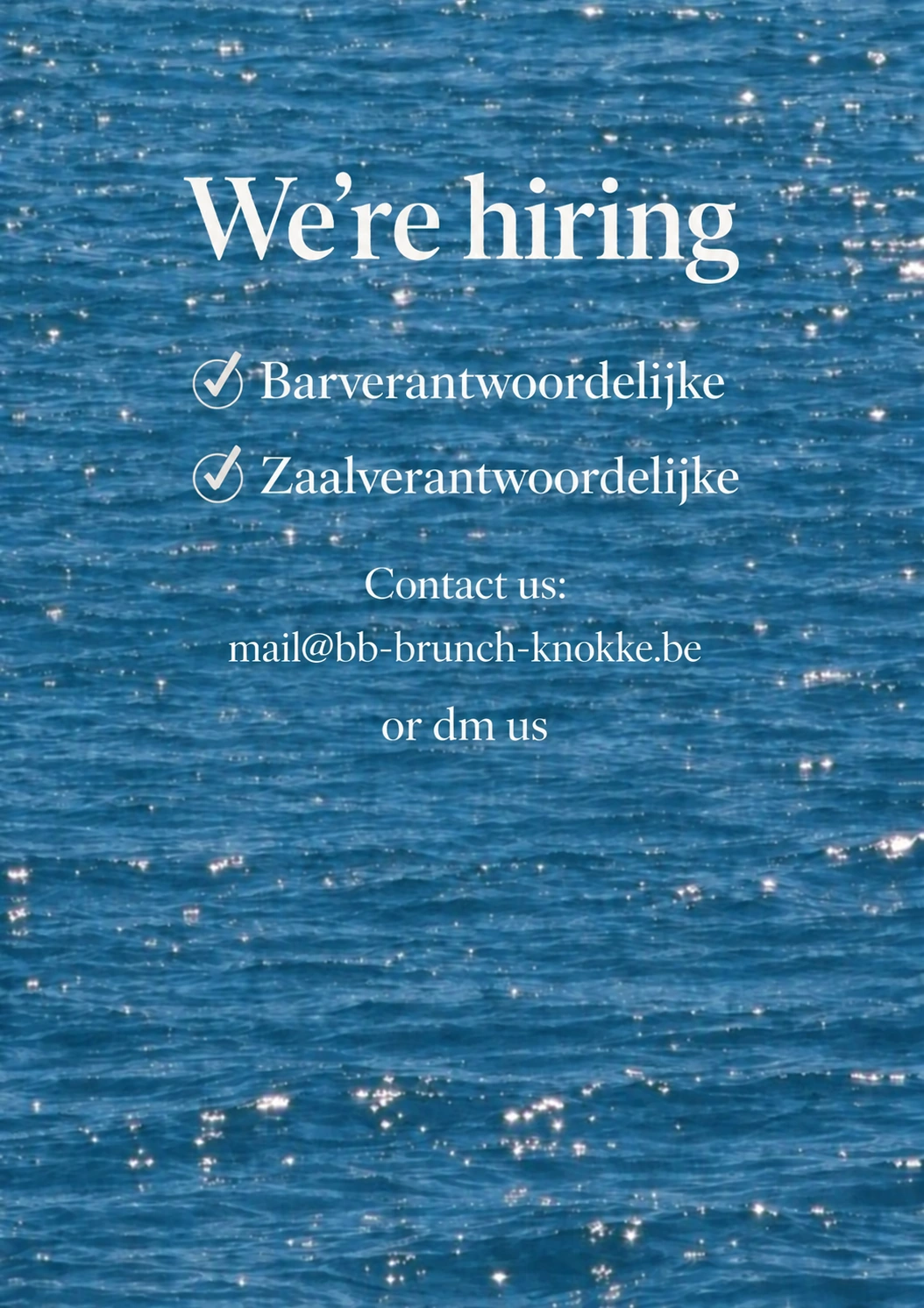 BB brunch Knokke vacatures